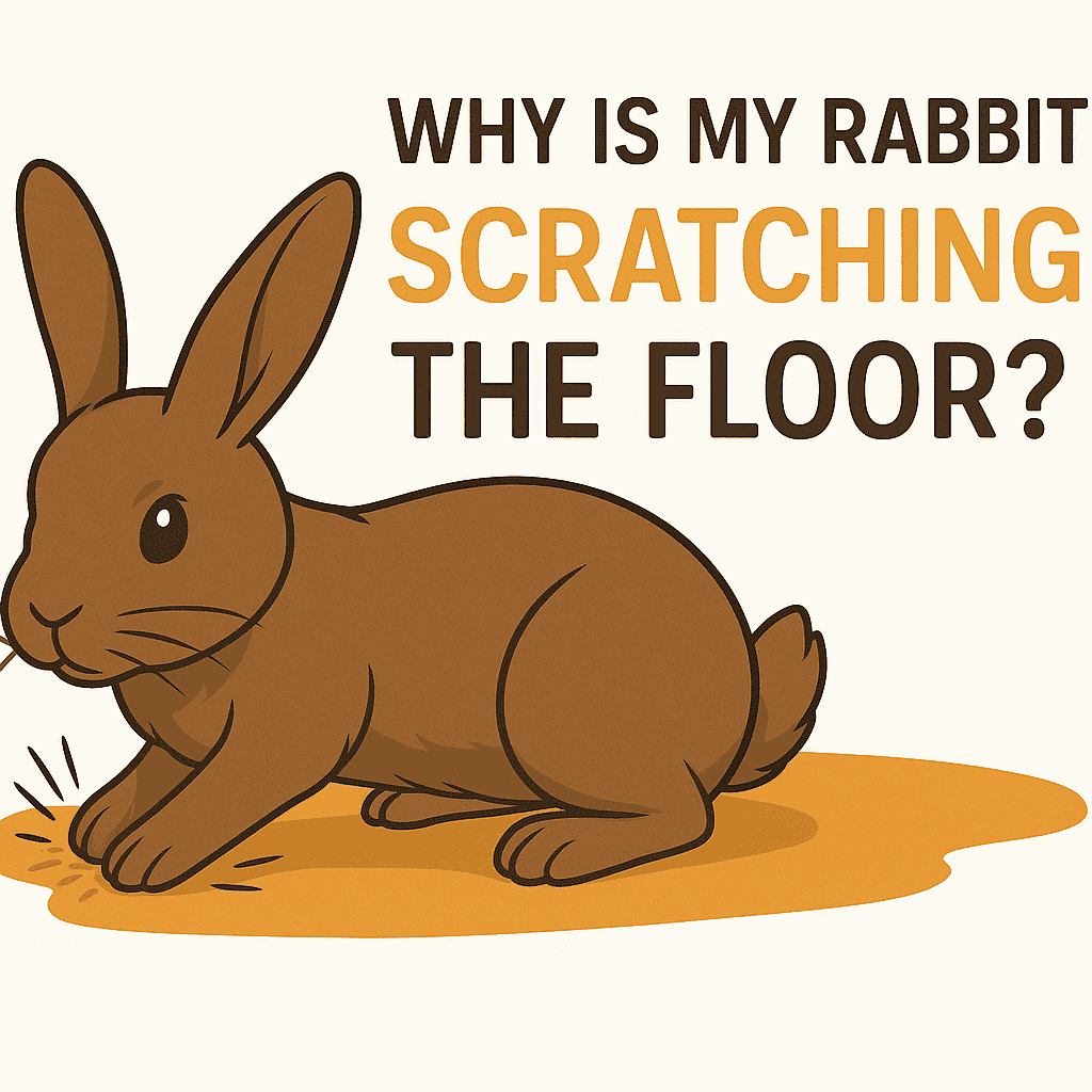 why is my rabbit scratching the floor